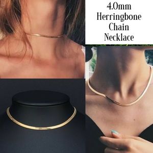 3-$20 Super Fly 4.0mm Herringbone Chain Necklace